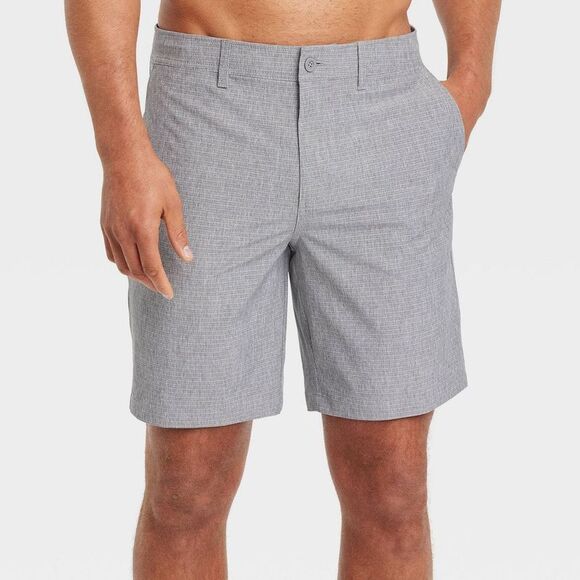 Open Box - Goodfellow & Co - Men's 9" Hybrid Swim Shorts - Goodfello Gray - Picture 1 of 3